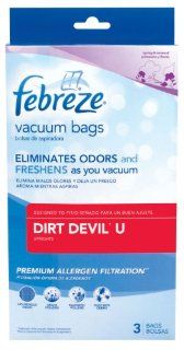 Febreze Dirt Devil U Replacement Vacuum Bag, 3 Pack   Household Vacuum Bags Upright