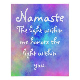 Ethereal Namaste meaning poster