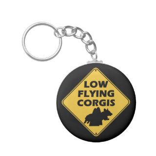 Pembroke   Low Flying Corgis Keychains
