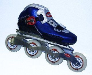 Trurev Roller Hockey Skates  4 72 Size 8/ 8.5 Blue  Sports & Outdoors