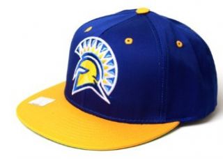 San Jose State Mascot Snapback Hat Cap   2 Tone Blue/Yellow Clothing