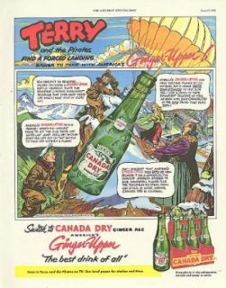 Terry & the Pirates Forced Landing Canada Dry ad 1953 George Wunder Entertainment Collectibles