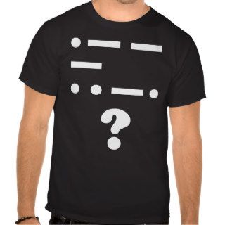 "WTF?" Morse Code Dark T Shirt