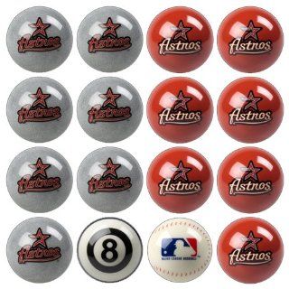 Houston Astros MLB 8 Ball Billiard Set  Sports Fan Billiards Equipment  Sports & Outdoors