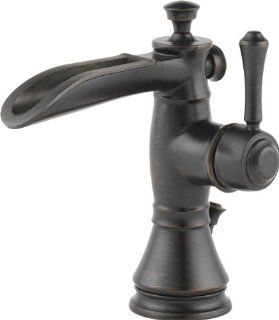 Delta Faucet 598LF RBMPU Cassidy Single Hole Single Handle Channel Spout, Venetian Bronze   Bathroom Sink Faucets  
