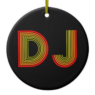 retro DJ Christmas Ornaments