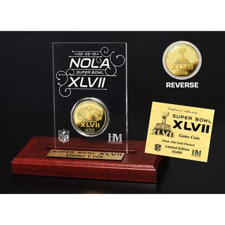 Highland Mint Super Bowl XLVII Gold Flip Coin Highland Mint Coins
