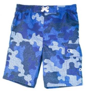 OP Swimwear, Boy Performance "Shark Camouflage" Swim Shorts, Green Camo, Size 4T Clothing