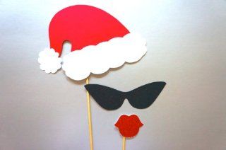 Christmas Photo Booth Props   3 piece set   Cool Mrs. Claus Health & Personal Care
