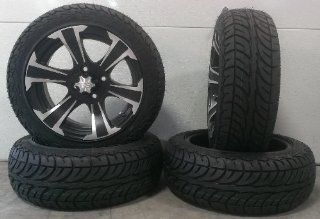 ITP SS312 Black Golf Wheels 14" EFX Street Fusion ST 205x30 14 Tires EZ GO (4) Automotive