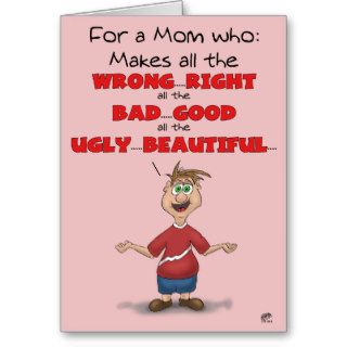 Funny Mothers Day Cards All the Wrong Right