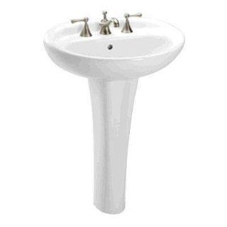 TOTO LT620.4#01 Lavatory Only with 4" Centers, Cotton White   Pedestal Sinks  