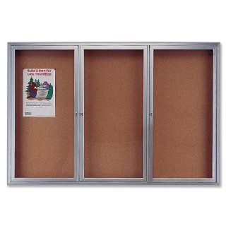 Quartet Enclosed Cork Indoor Bulletin Board, 6 x 3 Feet, Aluminum Frame (2366)  Enclosed Message Boards 