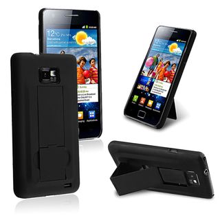 BasAcc Rubber Coated Case with Stand for Samsung Galaxy S2 i9100 BasAcc Cases & Holders