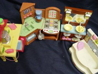 Fisher Price Loving Family Dollhouse Furniture Kitchen, Desk, Bathtub, and Bathroom vanity  Other Products  