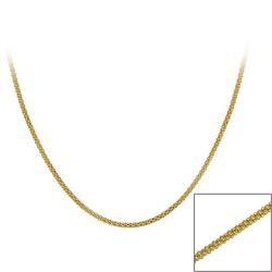 Mondevio 18k Gold over Sterling Silver 18 inch Italian Popcorn Chain Mondevio Gold Over Silver Necklaces