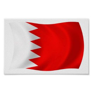 Bahrain Flag Poster Print