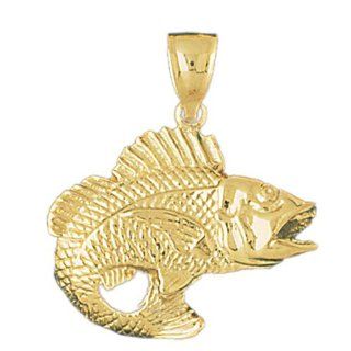 14K Gold Charm Pendant 13.8 Grams Nautical>Bass606 Necklace Jewelry