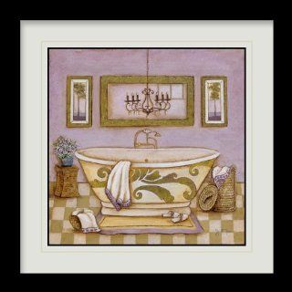 Bathroom Bathtub 16" x 16" inches Framed Canvas Art Gallery Wrap Painting NVMDF 622 [Casa Bonita Decor]   Oil Paintings