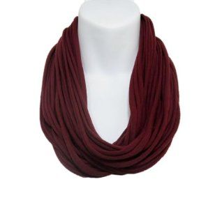 Womens Fashion Infinity Scarf Necklace Multi Strand Jersey Circle Scarf Burgundy Maroon 623  Other Products  