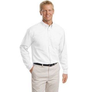 Port Authority   Tall Long Sleeve Easy Care Shirt TLS608 (2XLT / White/Light Stone*) at  Mens Clothing store Button Down Shirts