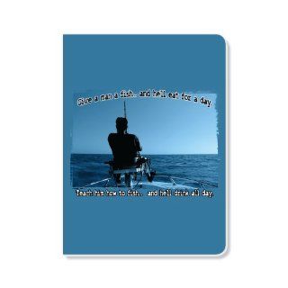 ECOeverywhere Teach Fishing Journal, 160 Pages, 7.625 x 5.625 Inches, Multicolored (jr14226)  Hardcover Executive Notebooks 