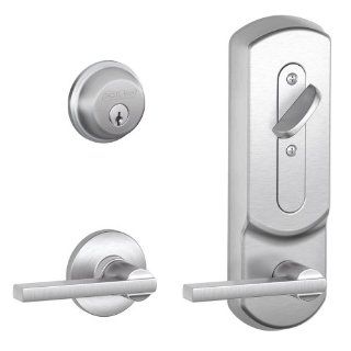 Schlage RS210F LAT 626 PLY Plymouth by Latitude Mechanical Interconnected Lock, Satin Chrome   Padlocks  