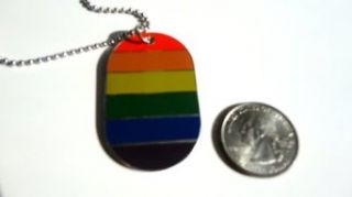Rainbow dog tag gay pride dog tag Clothing