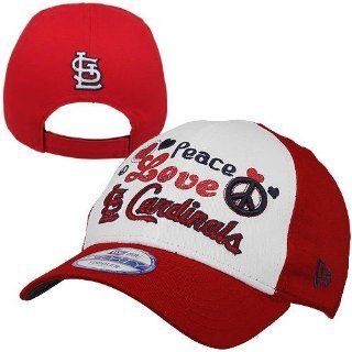 MLB New Era St. Louis Cardinals Toddler Peace Love Team Adjustable Hat   Red  Sports Fan Baseball Caps  Sports & Outdoors