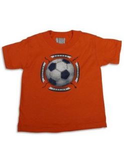 Mis Tee V Us   Boys Short Sleeve Soccer T Shirt, Tangerine Orange 25504 10/12 Clothing