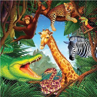 Jungle Safari Beverage Napkins 16ct Toys & Games