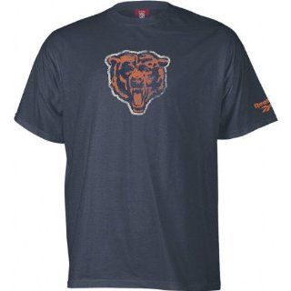 Chicago Bears Vintage Retro Throwback Logo Navy T Shirt  Athletic T Shirts  Sports & Outdoors