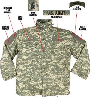 ACU Digital Camouflage Army M 65 Field Jacket 8540 Size 3X Large Sports & Outdoors