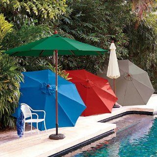 9' Wood Market Umbrella   Improvements  Patio Umbrellas  Patio, Lawn & Garden