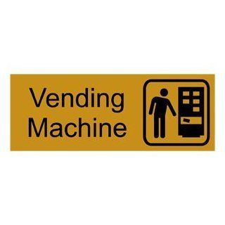 Vending Machine With Symbol Engraved Sign EGRE 630 SYM BLKonGLD  Business And Store Signs 