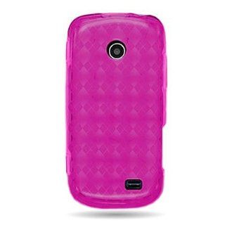 WIRELESS CENTRAL Brand Flexi Gel SKin TPU Glove with PINK PLAID CHECKERED Design Soft Cover Case For SAMSUNG T528 T528G (TRACFONE) [WCJ903] Cell Phones & Accessories