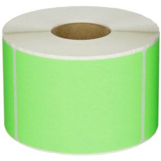 Aviditi DL631J Rectangle Inventory Color Coded Label, 4" Length x 2 3/4" Width, Fluorescent Green (Roll of 500)