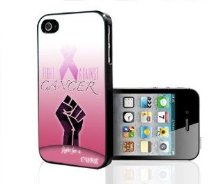Fight Against Breast Cancer iPhone 4 4s Hard Phone Case Cover Cell Phones & Accessories