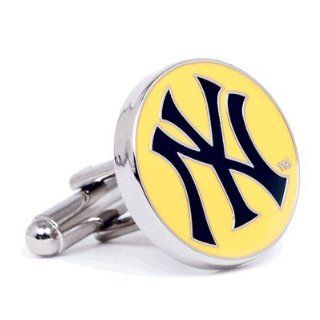 MLB New York Yankees Yellow Cufflinks  Cuff Links  Sports & Outdoors