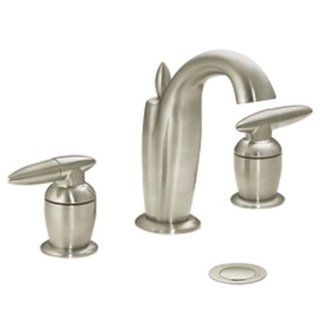 Moen S882BN Showhouse Sophisticate Brushed Nickel Widespread Bathroom Faucet   Touch On Bathroom Sink Faucets  
