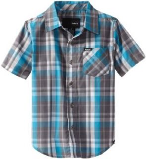 Hurley Boys 2 7 Aerial Woven Shirt, Baby Cyan, 4 Clothing