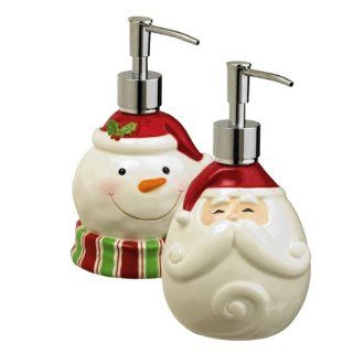 Grasslands Road Holiday Studio 100 Santa Claus and Snowman Soap Dispenser 12 ounce Two Styles, Set of 4   Countertop Soap Dispensers