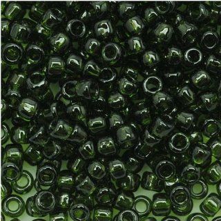 Toho Round Seed Beads 8/0 #940 'Transparent Olivine' 8 Gram Tube