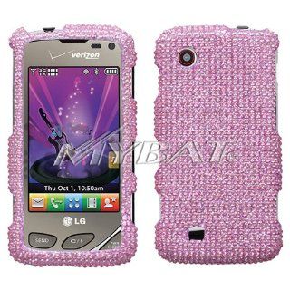 LG Chocolate Touch vx8575 Pink (Diamante 2.0) Protector Cover Full Rhinestones/Diamond/Bling/Diva   Hard Case/Cover/Faceplate/Snap On/Housing Cell Phones & Accessories