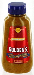 Gulden's 100 % Natural Zesty Honey Mustard   12 oz Squeeze Bottle (1 Each)  Grocery & Gourmet Food
