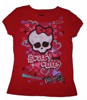 Monster High "Scary Cute" T shirt for Girls (6/6x, Pink) Fashion T Shirts Clothing