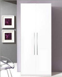 Modern 2 Door Wardrobe in White Made in Italy 33B79   Bedroom Armoires