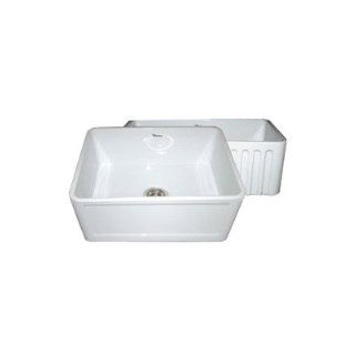 Whitehaus Reversible Series 24 Inch Sink WHFLCON2418 WHITE White   Single Bowl Sinks  
