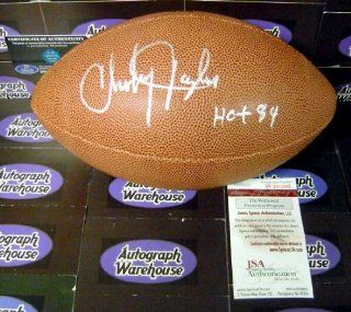 Charley Taylor autographed Football inscribed HOF 84 (JSA) Sports Collectibles