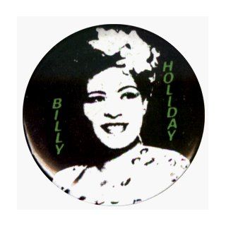 Billie Holiday   Grin (Face Shot)   1.25" Button / Pin Novelty Buttons And Pins Clothing